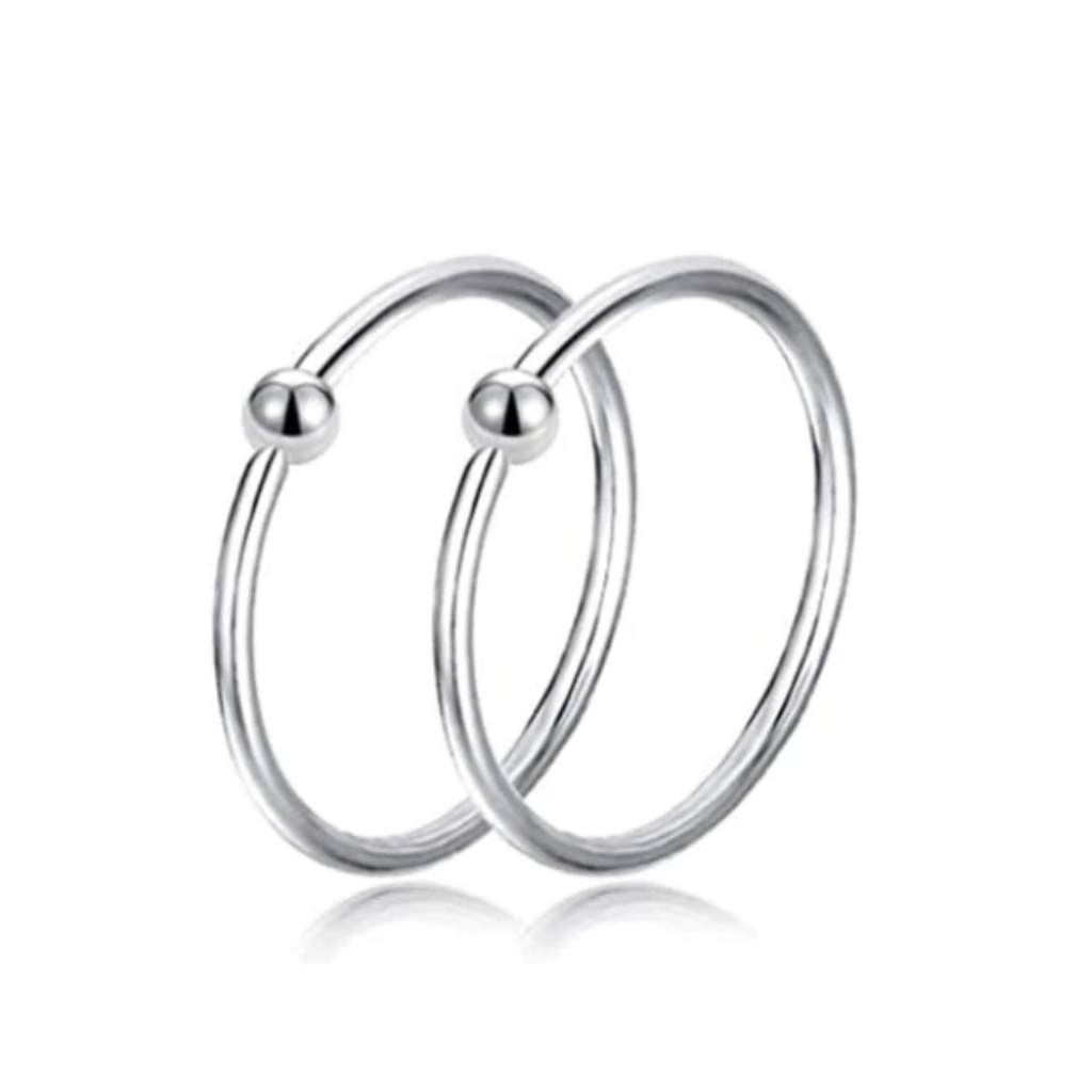 2 Nose Ring Hoops